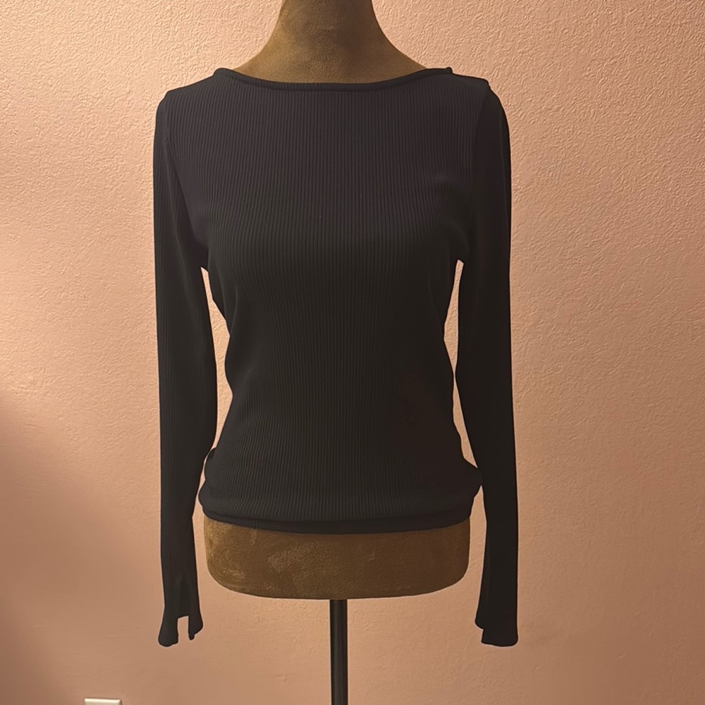 Elegant Black Long Sleeve Top